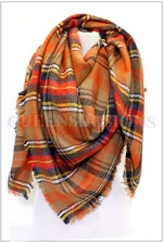 Plaid scarf shawl 3